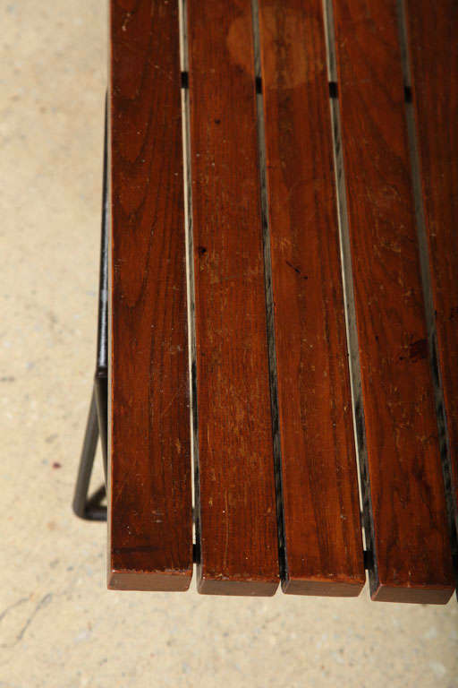 Wood early Harry Bertoia Bench