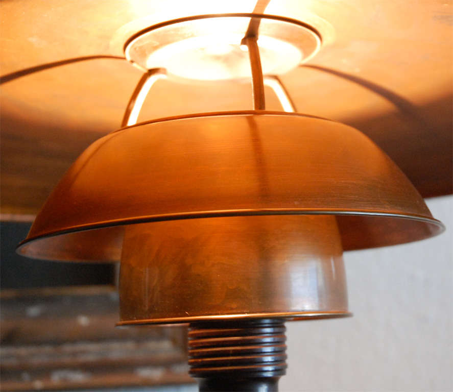 Large Poul Henningsen 4/5 Copper Table Lamp 1