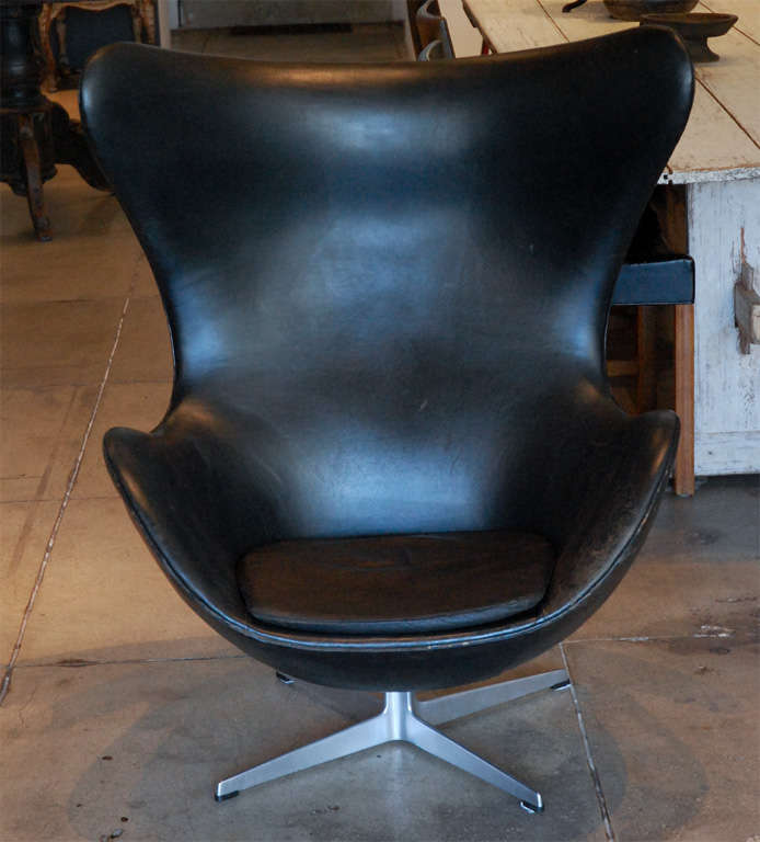 an early edition egg chair by arne jacobsen.
