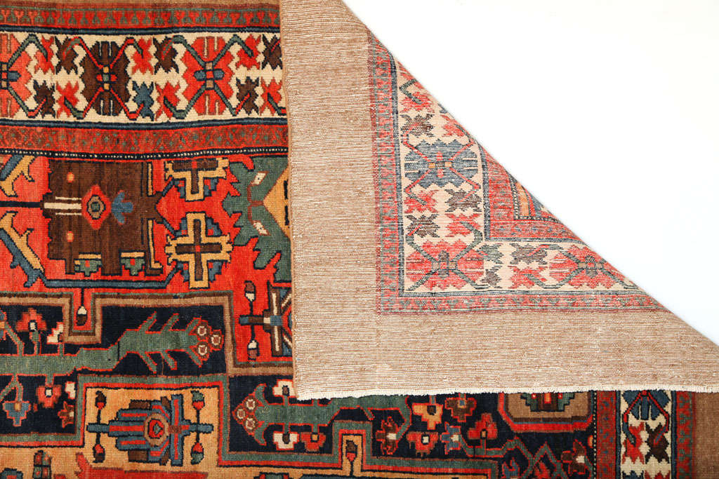 Antique 1900s Persian Meeshan Malayer Rug, Garden Design, 8' x 16' For Sale 3