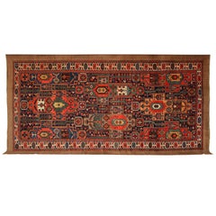Antiker 1900er Persischer Meeshan Malayer Teppich, Garten Design, Wolle, 8' x 16'