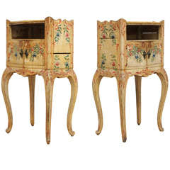 Pair of Painted Venetian Nightstands