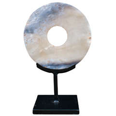 Antique Ancient  Chinese Jadite "Bi" Disc