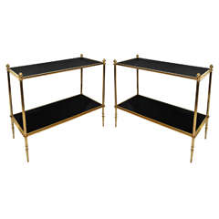 Pair of circa 1950 Bronze End Sofa Tables