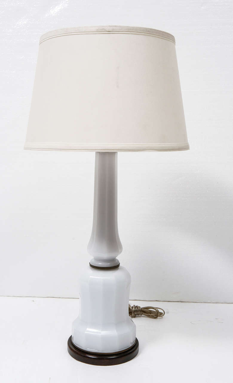 Vintage French Opaline Lamp