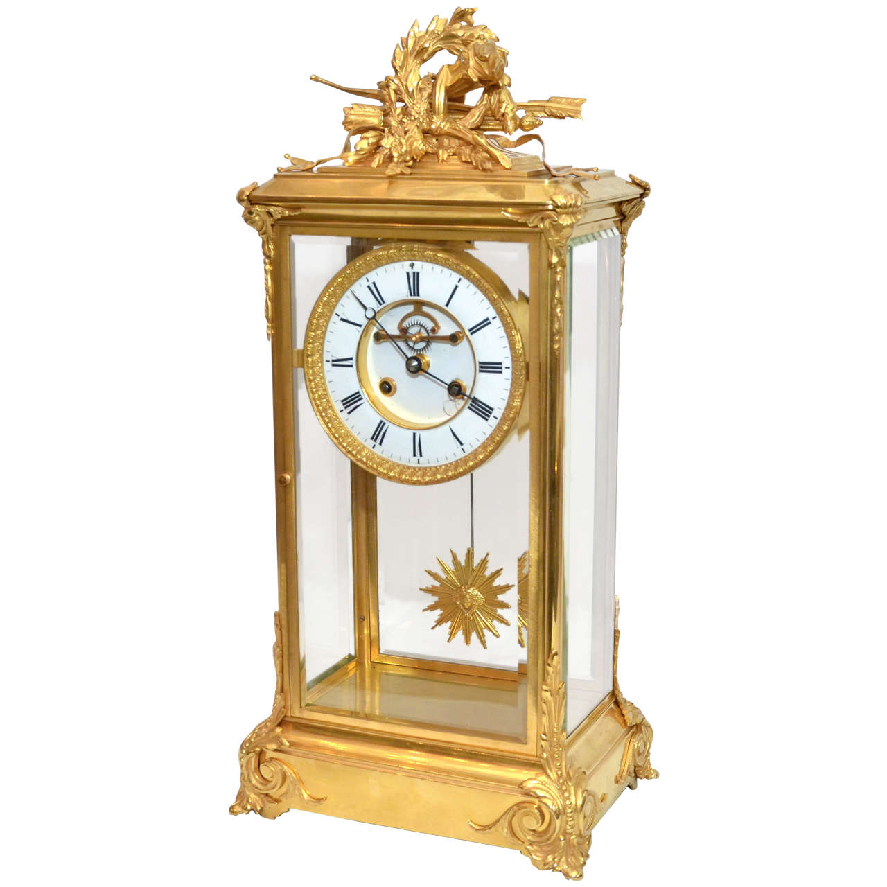 Unusual crystal clock. For Sale