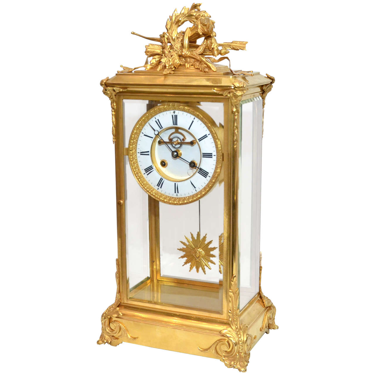 Unusual crystal clock. For Sale at 1stdibs