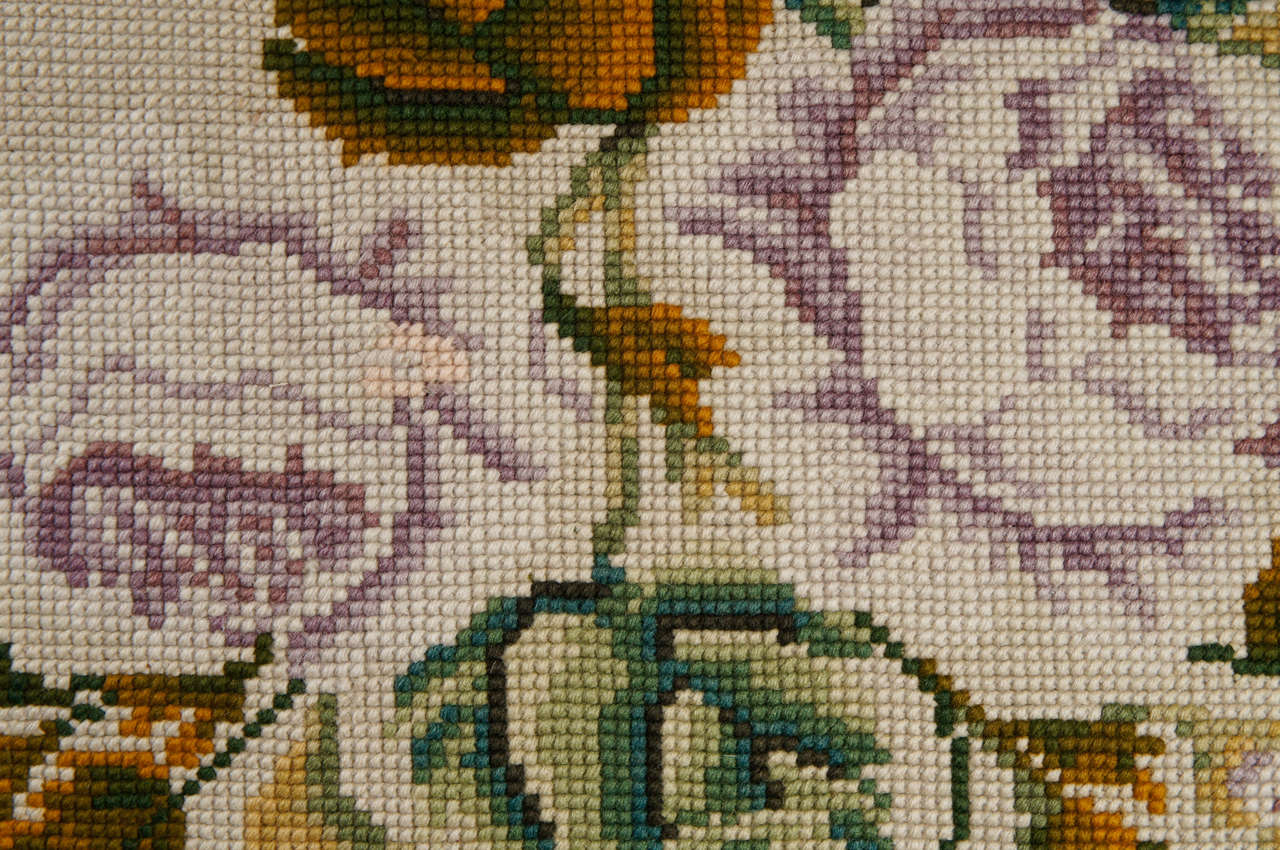 floral needlepoint pillows