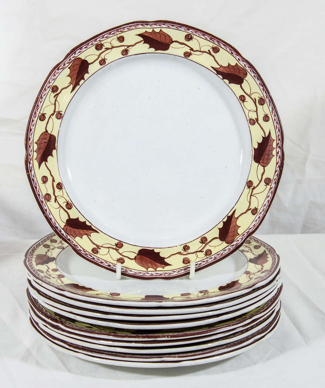antique brown dishes