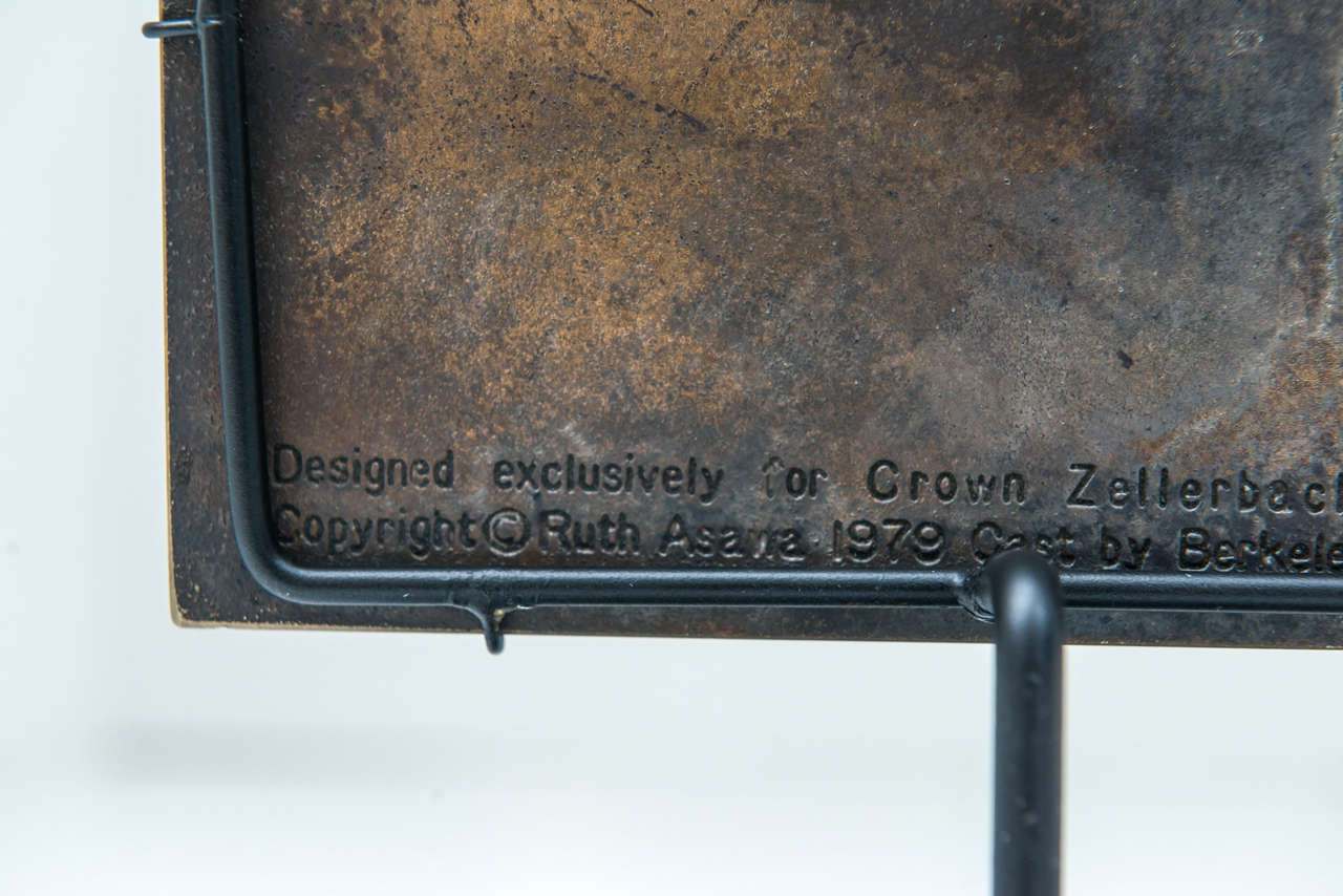 Late 20th Century Ruth Asawa for Crown Zellerbach Bronze Plaque