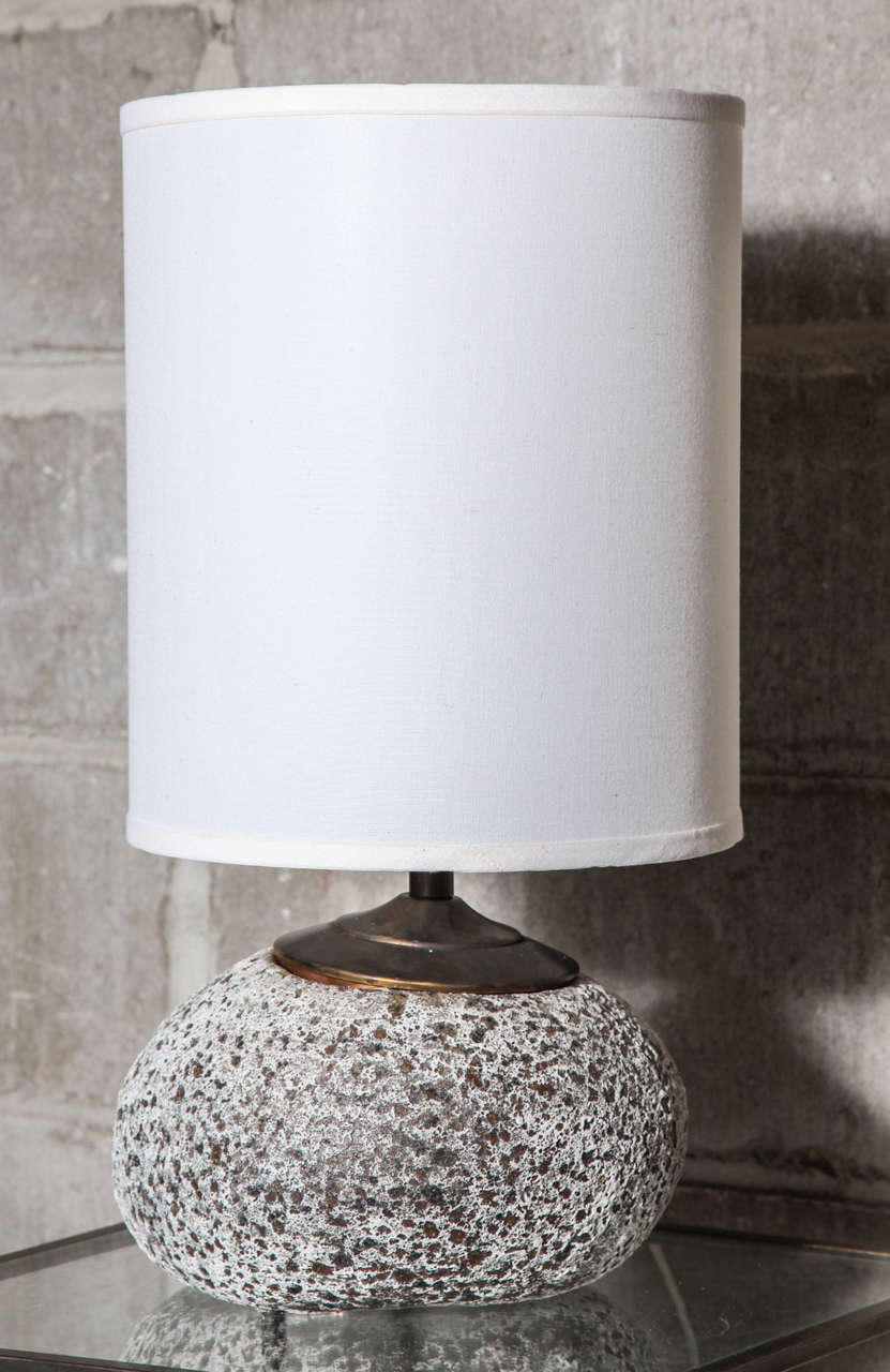 Mid-Century Modern Pair of Quartz Table Lamps For Sale