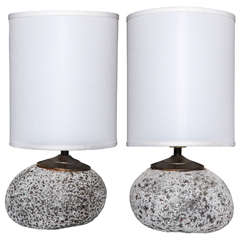 Pair of Quartz Table Lamps