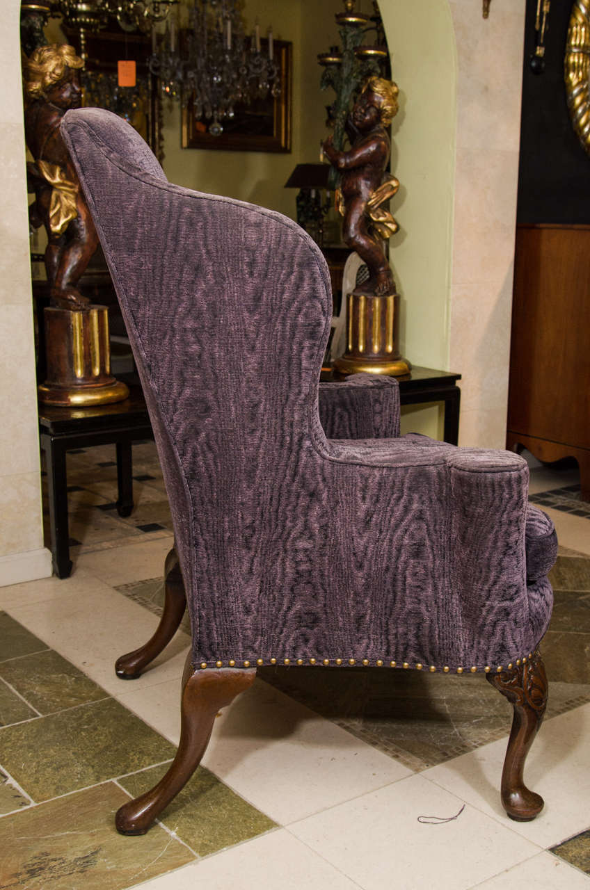 18th Century and Earlier George II Walnut Wing Chair