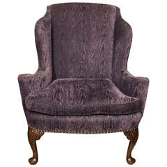 George II Walnut Wing Chair