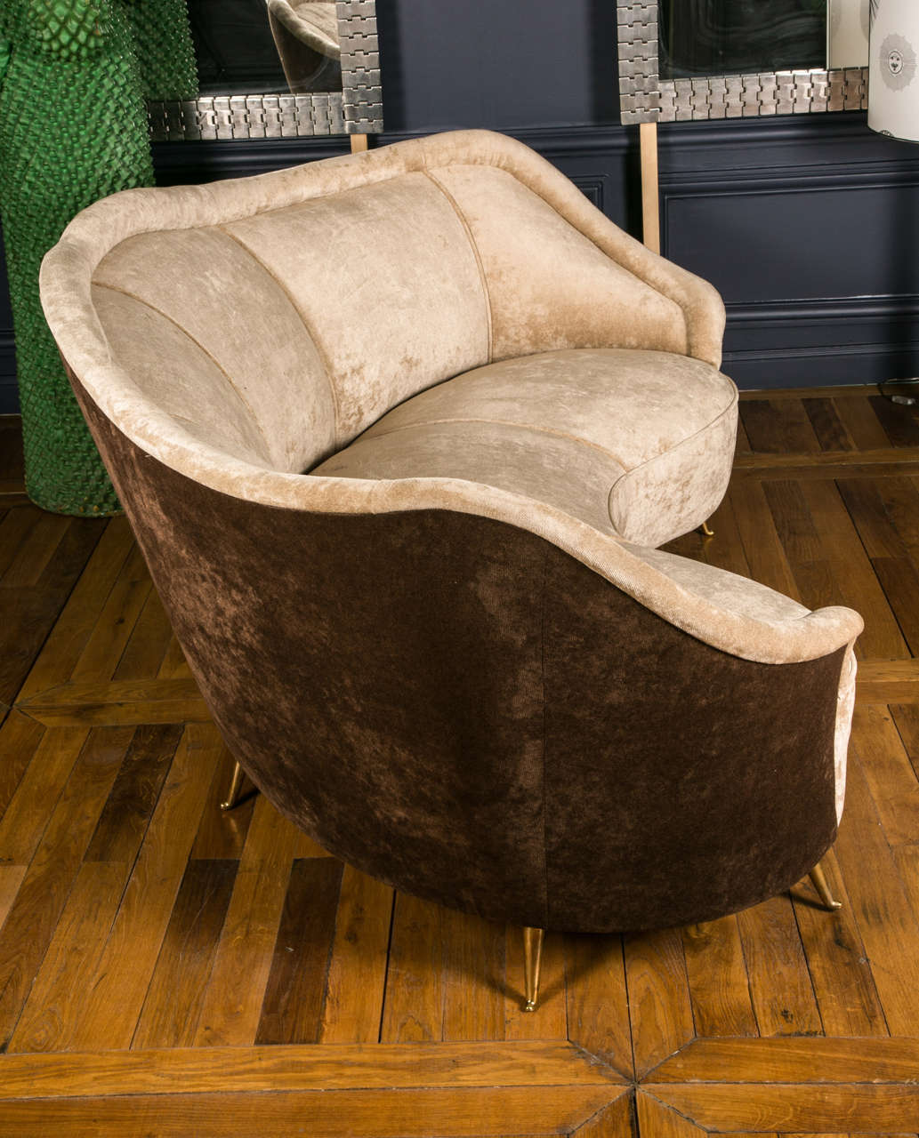 French Elegant curved sofa
