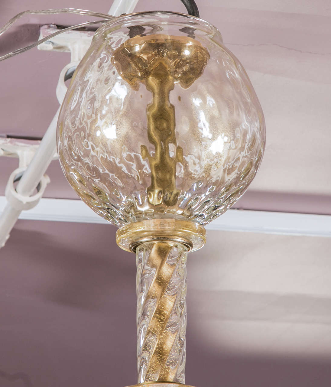 Italian Elegant Murano Glass Chandelier For Sale