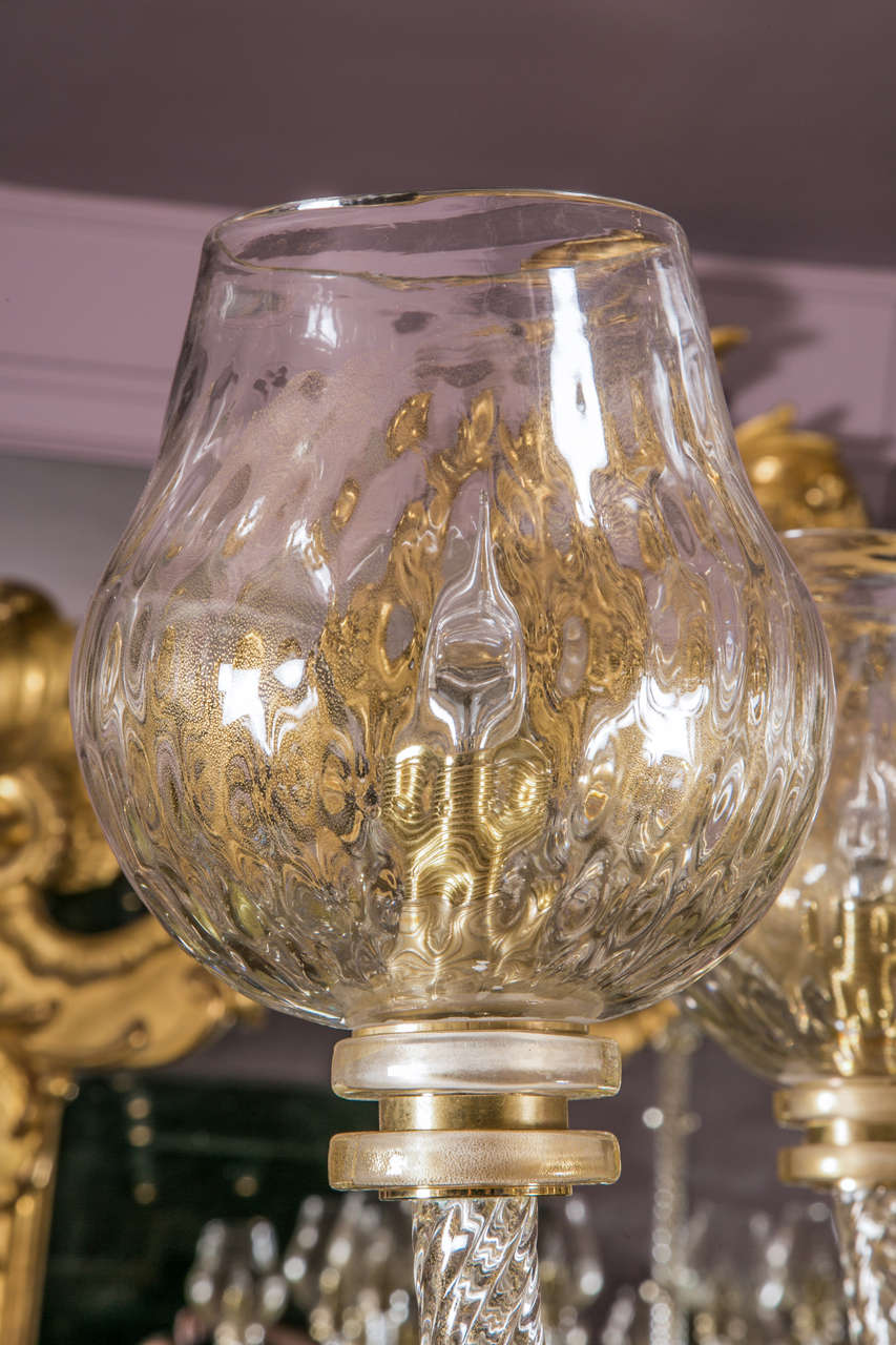 Elegant Murano Glass Chandelier For Sale 1