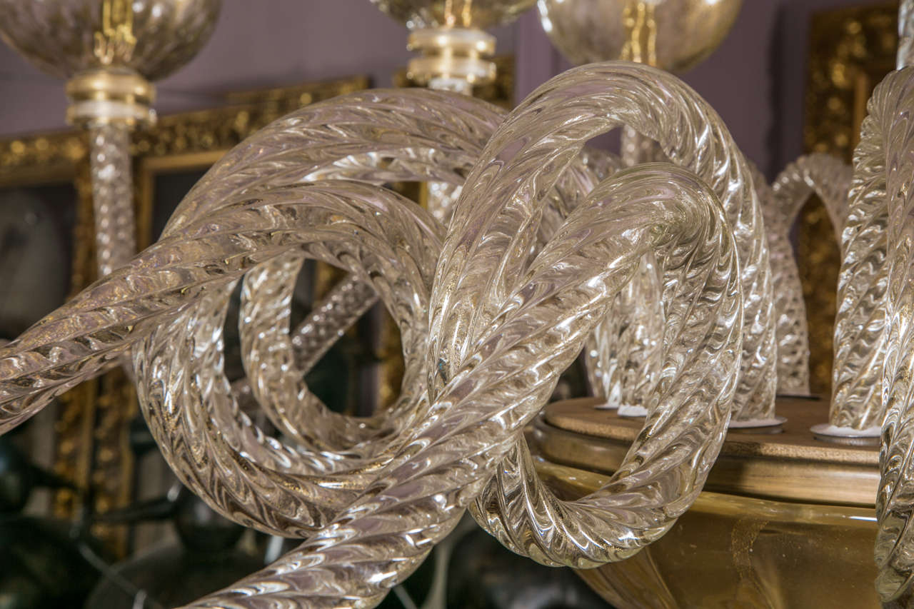 Elegant Murano Glass Chandelier For Sale 2
