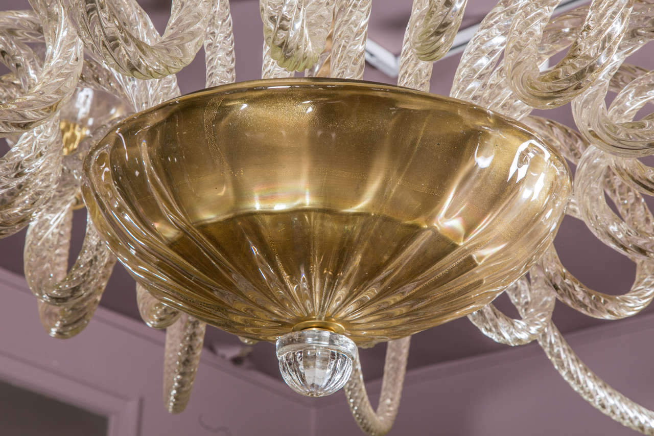 Elegant Murano Glass Chandelier For Sale 4