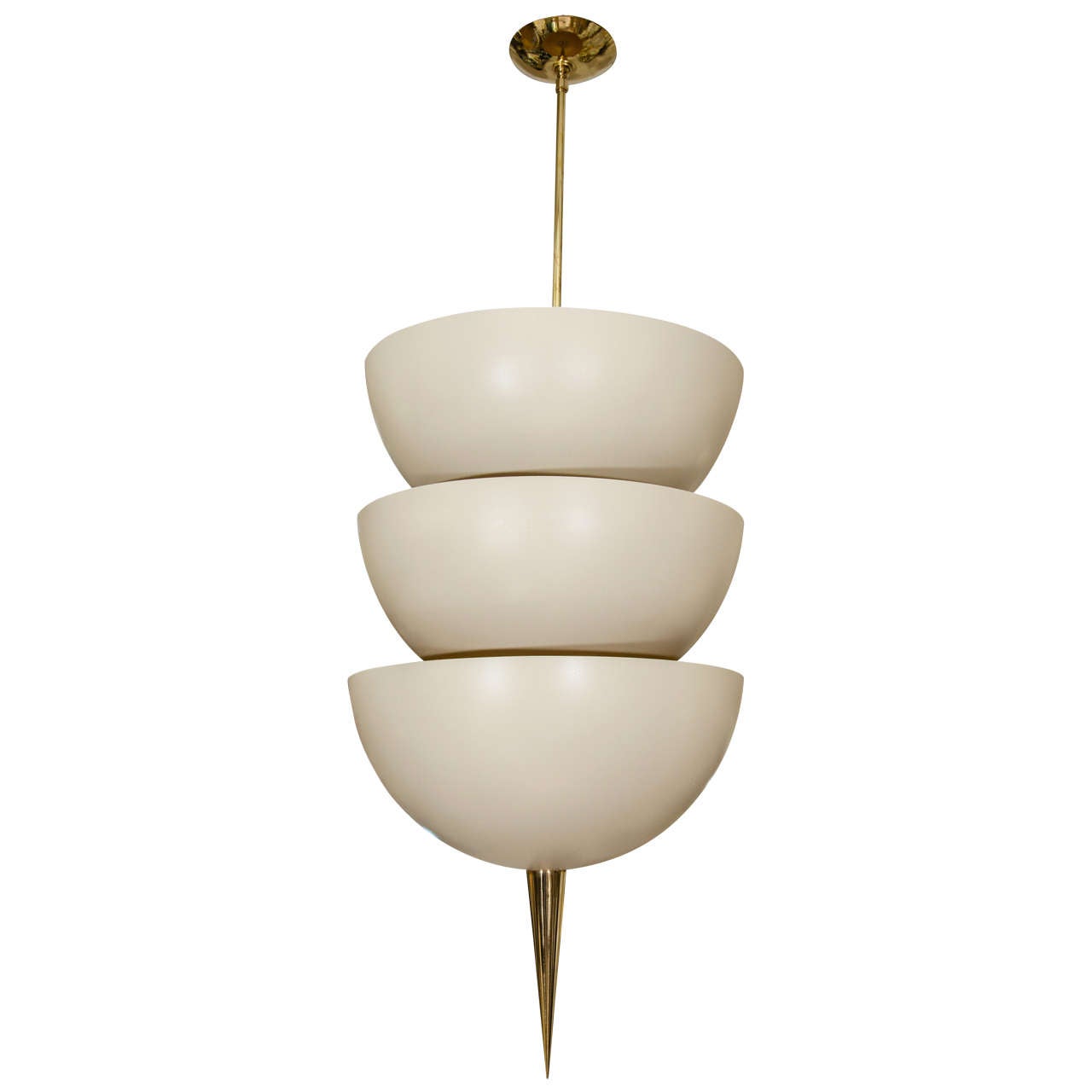 Modernist Brass Pendant Fixture