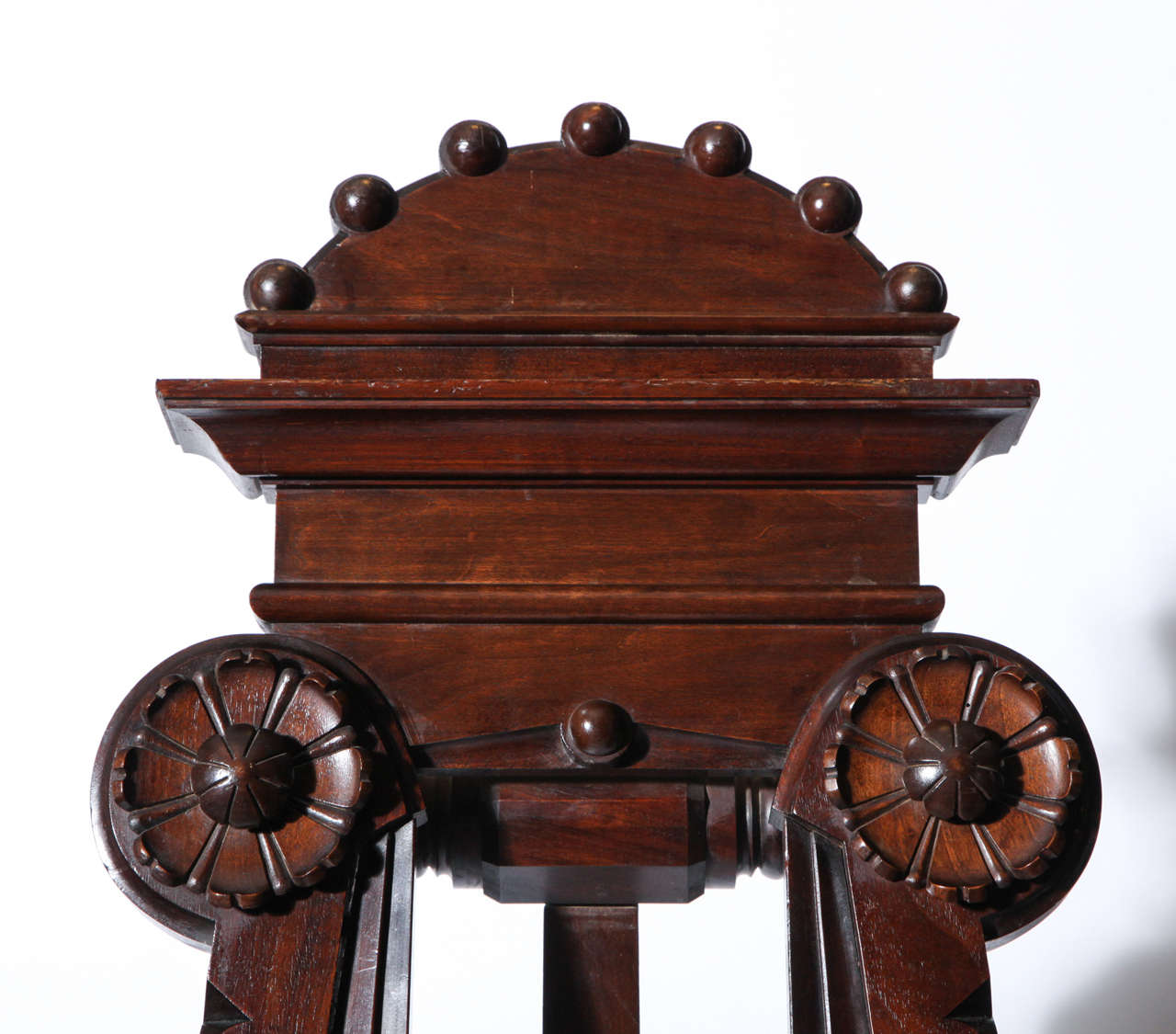 French Late 19th C. Carved Mahogany Easel