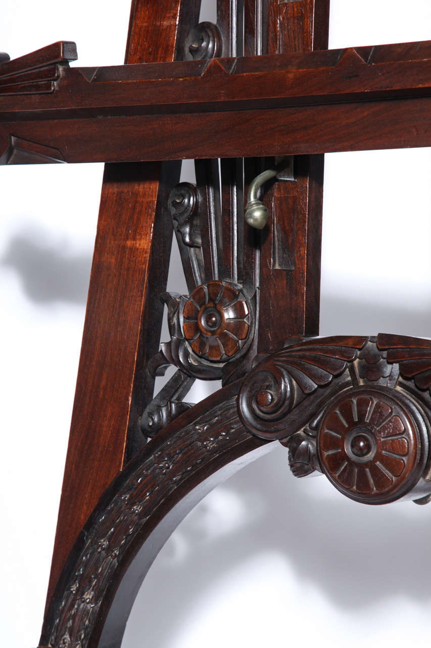Late 19th C. Carved Mahogany Easel 4