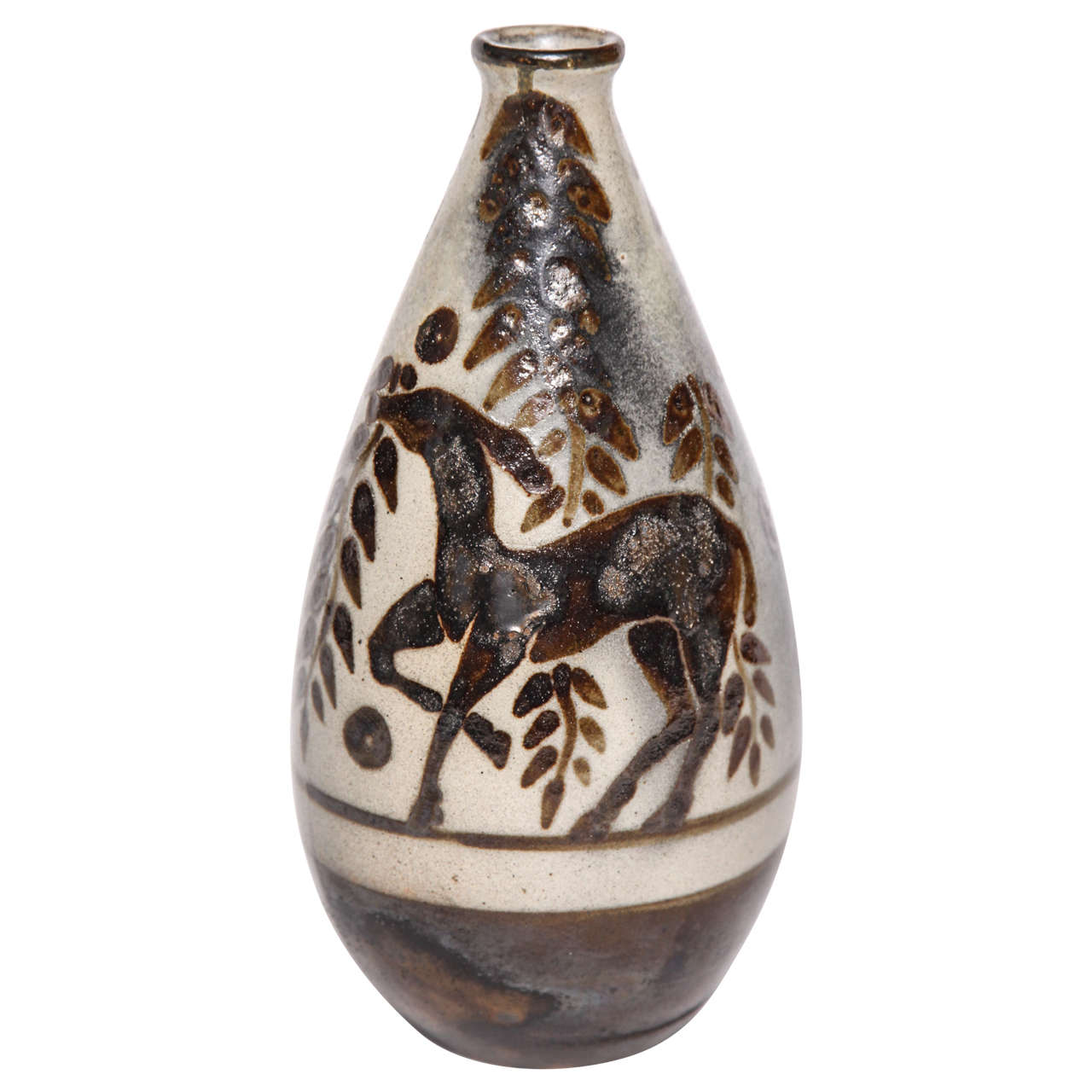 Primavera, Glazed Ceramic Vase, France, C. 1928
