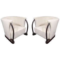 Pair of Walnut Art Deco Chairs 7
