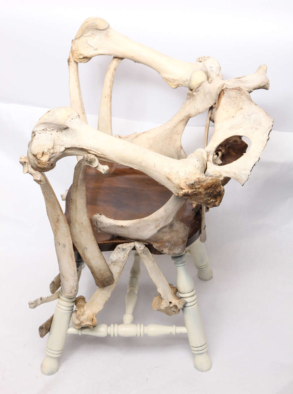 American Modernist Sculptural Chair Crafted Out of Cow Bones