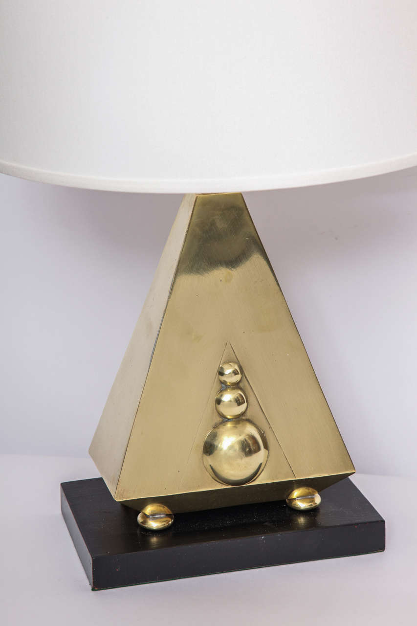 Mid-Century Modern Pair of 1940s Art Moderne Table Lamps Attributed to Hugo Gnam