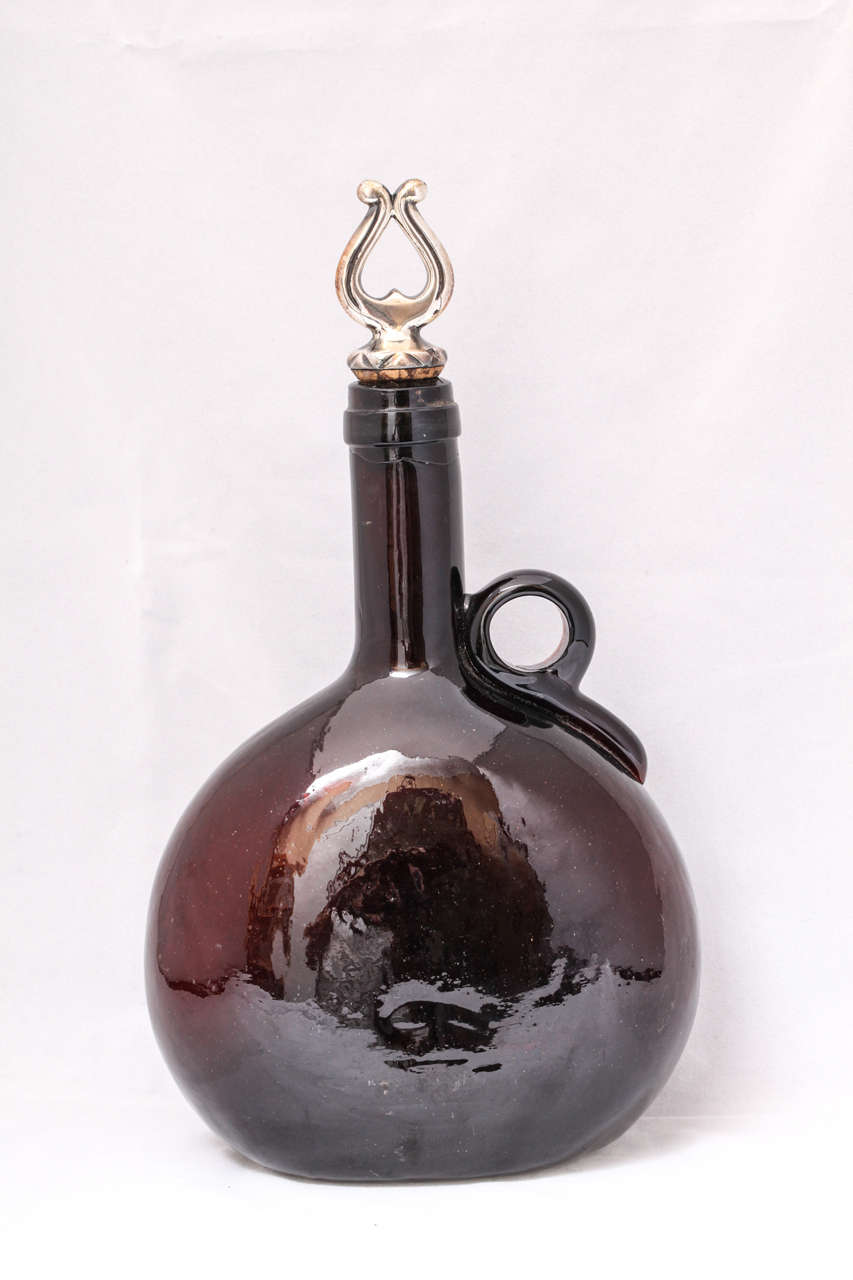 Sterling Silver-Mounted Handblown Decanter 3