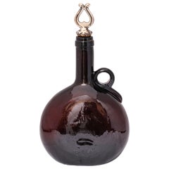 Sterling Silver-Mounted Handblown Decanter