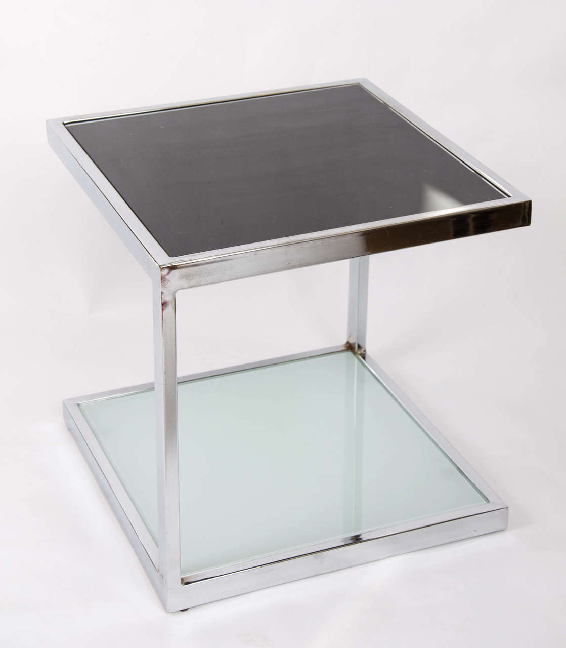 Two Pairs of 1950s Chrome Side Tables 1