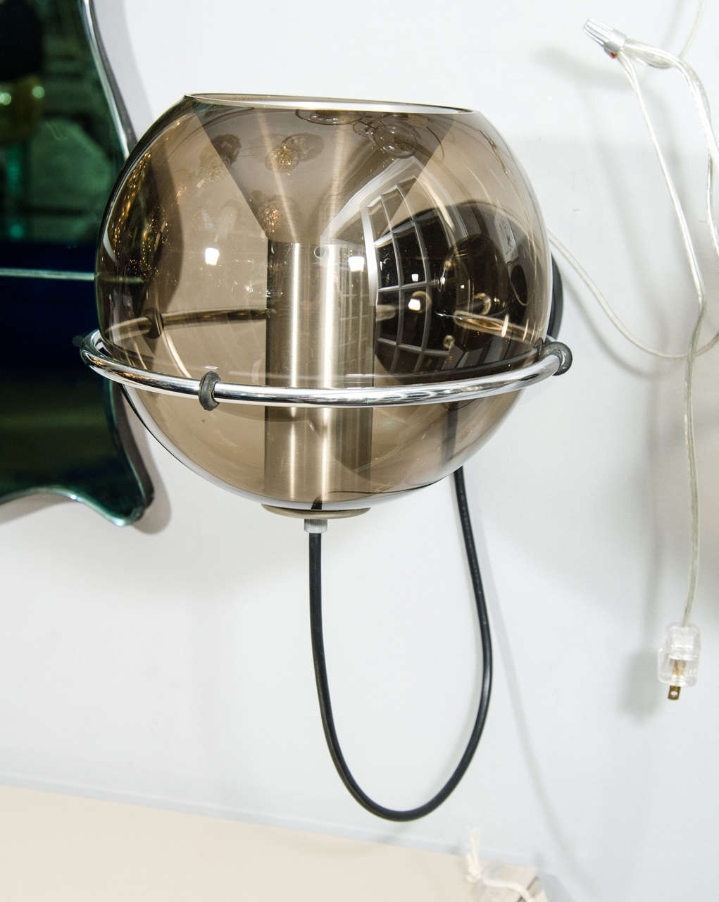 Pair of RAAK  Smoked Globe Wall Sconces
