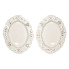 Pair Leeds Pierced Creamware