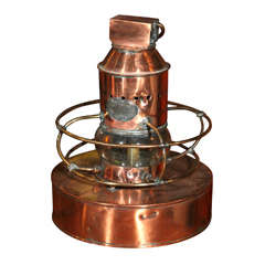 Copper and Brass Railway Lamp Reduced from $995