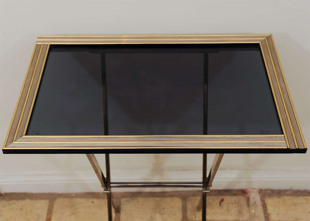 Folding Tray Table on Stand in the Manner of Romeo Rega.