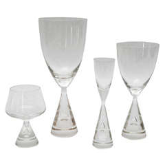 Vintage Crystal Teardrop Glassware