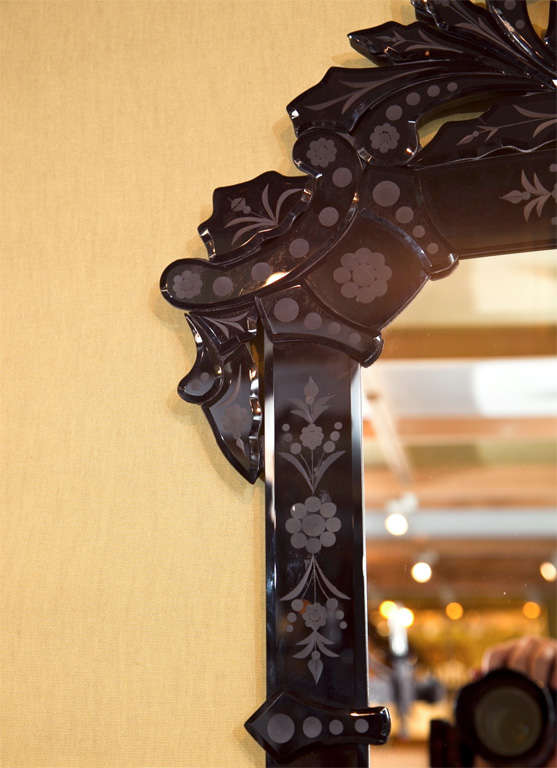 Pair of Black Mirrors at 1stdibs