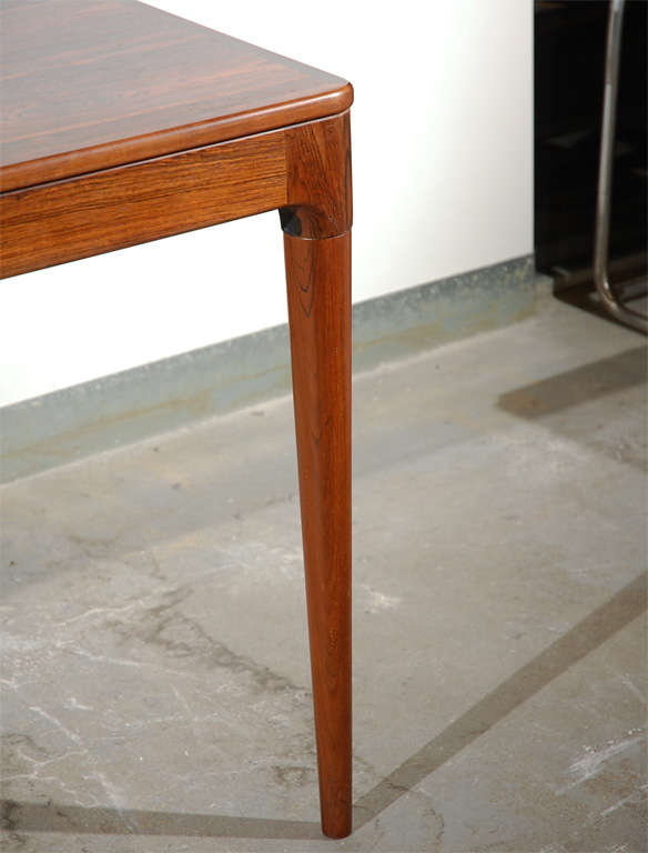 Danish modern extension table in Brazilian rosewood by Mogens Kold (with 2 leaves)