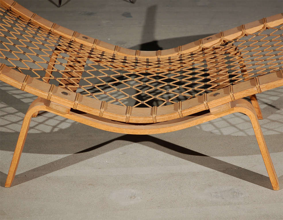 Danish Hans Wegner Hammock lounge chair by Getama