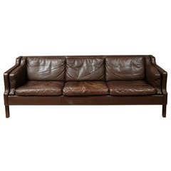 Vintage Leather Borge Mogensen Sofa