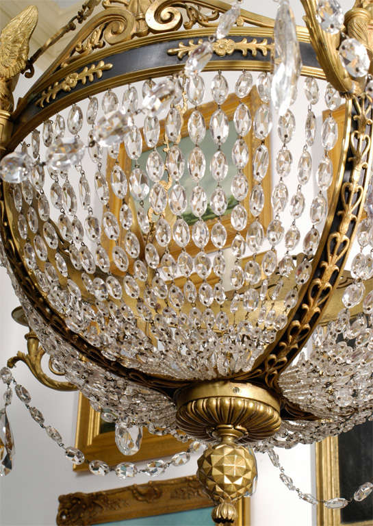 Empire Style Gilt Chandelier 4