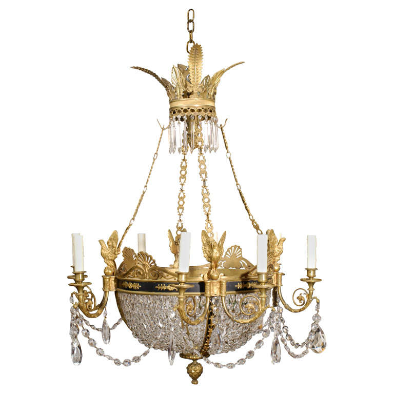 Empire Style Gilt Chandelier