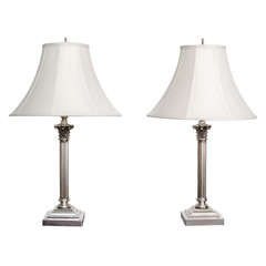 Pair of  Corinthian Column Lamps