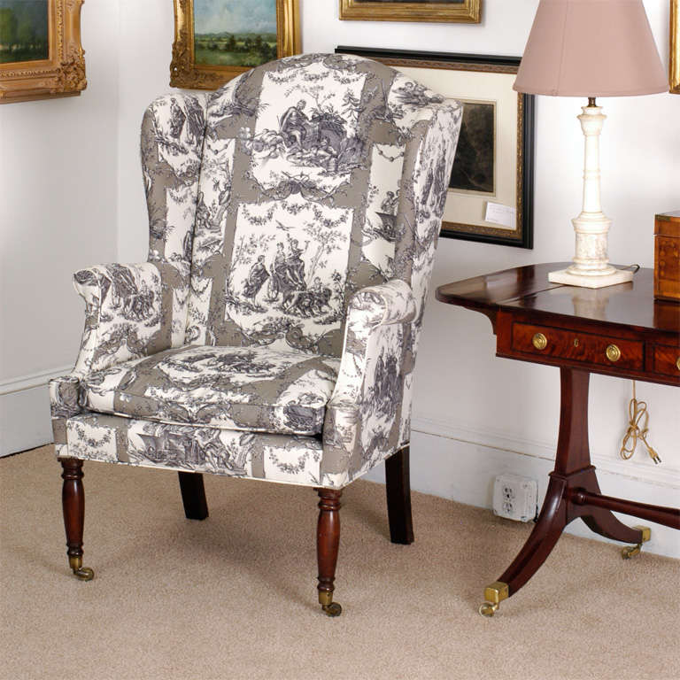 This Sheraton wing chair is one of the best Federal wing chairs we've ever had, very similar to the chair listed as 