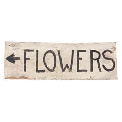 Vintage Farm Stand Sign Flowers