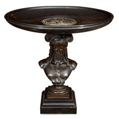 19th Century Bronze and Slate Tazza