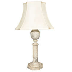 19th Century Marble Column Lamp 2