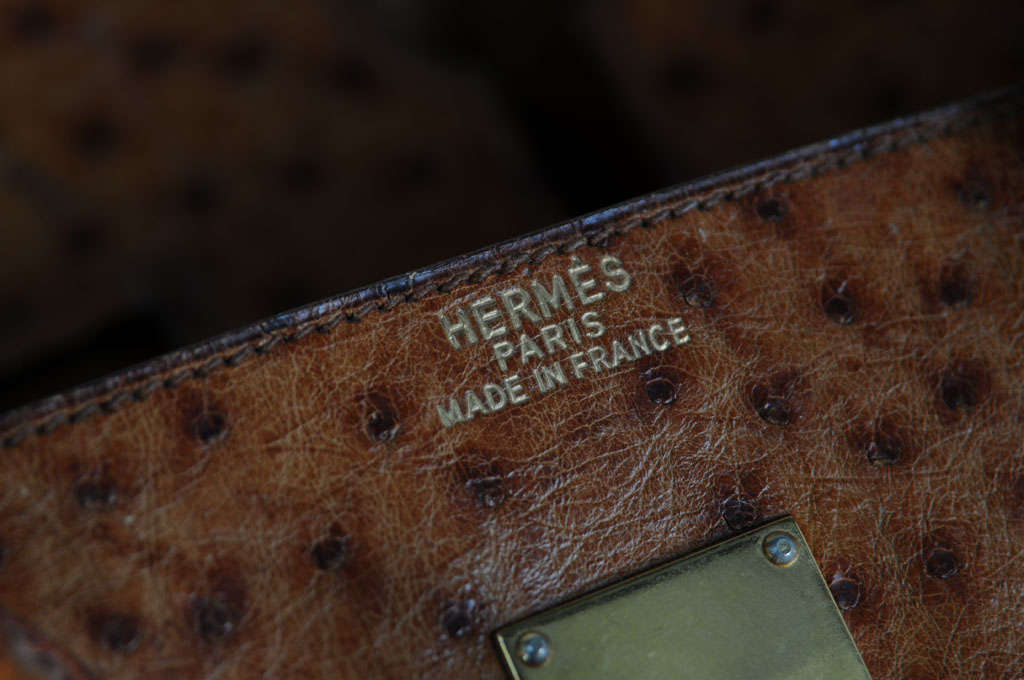 Ostrich Leather Hermes, Paris HAC Ostrich Travel Bag